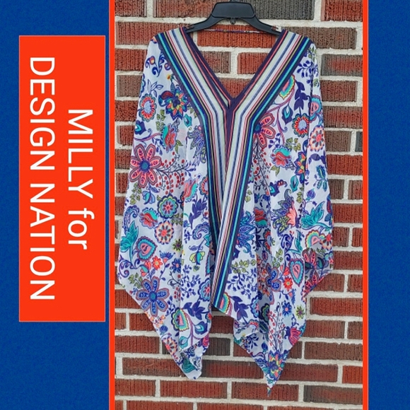 MILLY FOR DESIGN NATION PONCHO - Picture 1 of 3